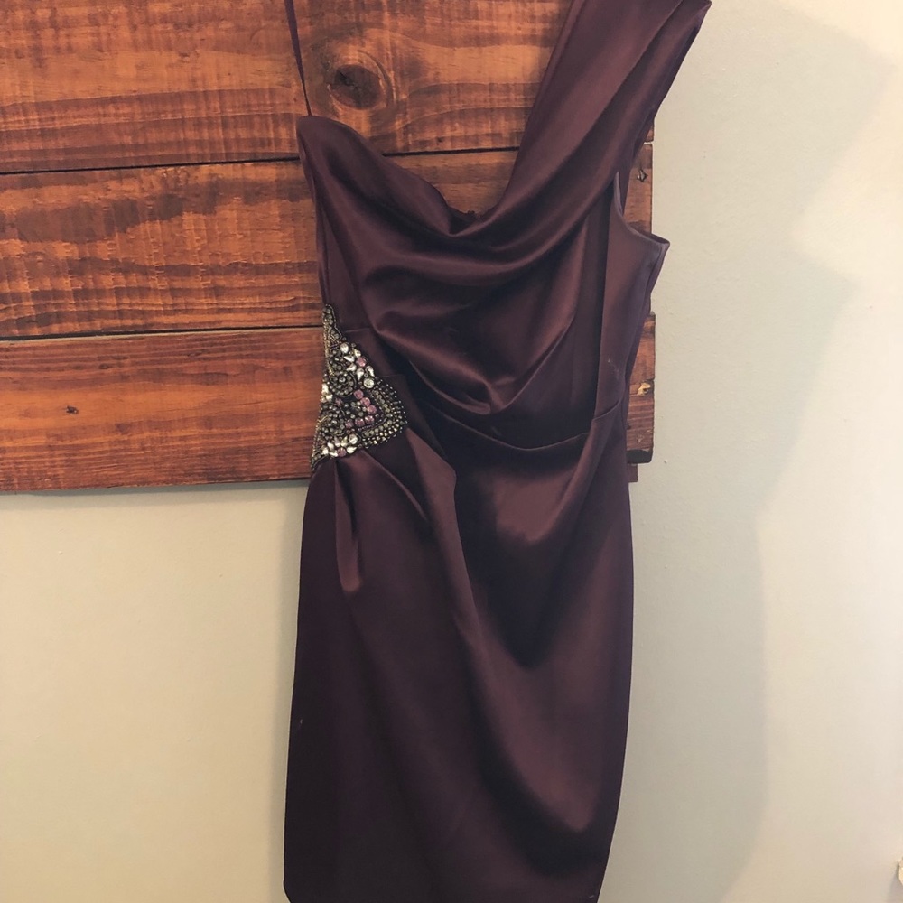 Purple short formal dress